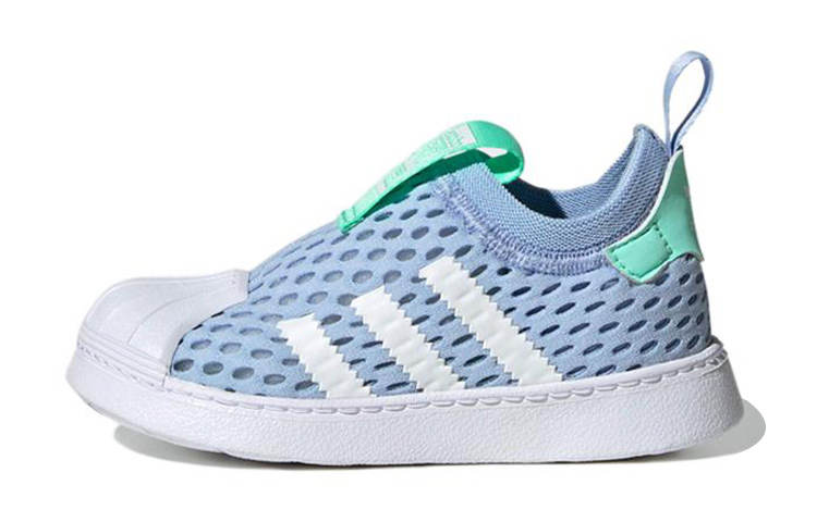 Adidas Originals SUPERSTAR 360 2.0 Low top Kids' Skateboarding Shoes Blue White Children Aged 3 7 Years Old