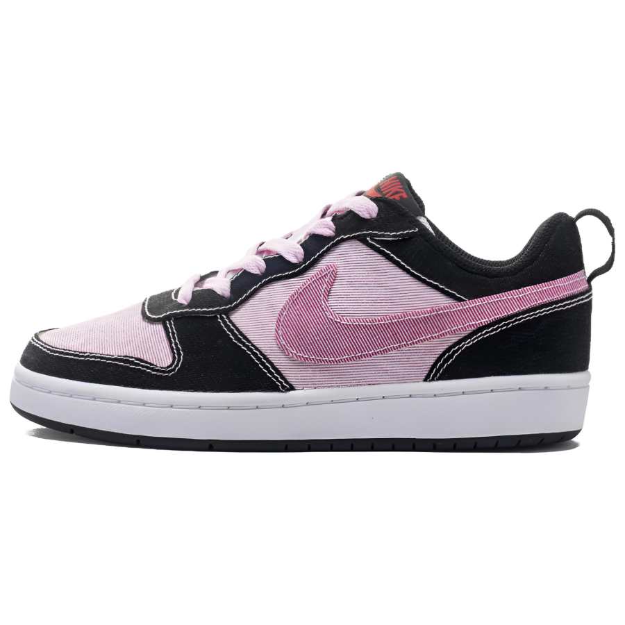 Nike Nike Court Borough Mouldy Black Pink Synthetic Leather Slip Resistant Cushioning Low top Kids' Skateboarding Shoes