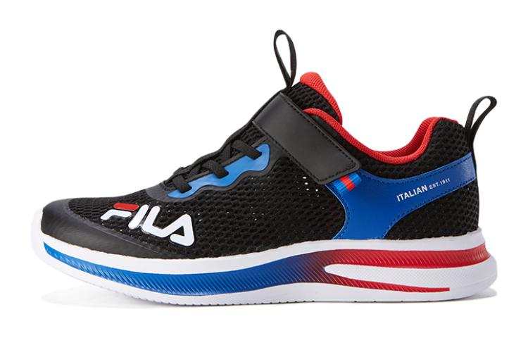 FILA KIDS Cushioning Abrasion Resistant Breathable Low top Kids' Running Shoes Black Blue