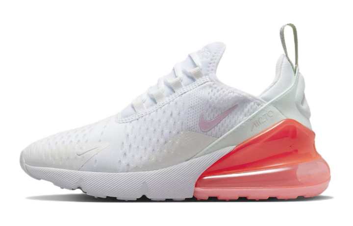 Nike Nike Air Max 270 Cushioning Abrasion Resistant Low top Casual Shoes White Orange Unisex