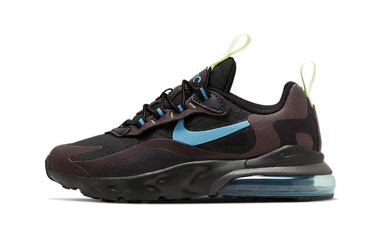 Nike Nike Air Max 270 Slip Resistant Kids Lifestyle Shoes Black Gray Blue Children Aged 3 7 Years Old