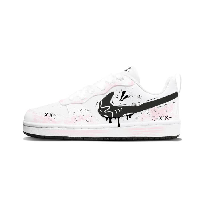 Nike Nike Court Borough Synthetic Leather Cushioning Abrasion Resistant Cushioning, Wear Resistant Low top
