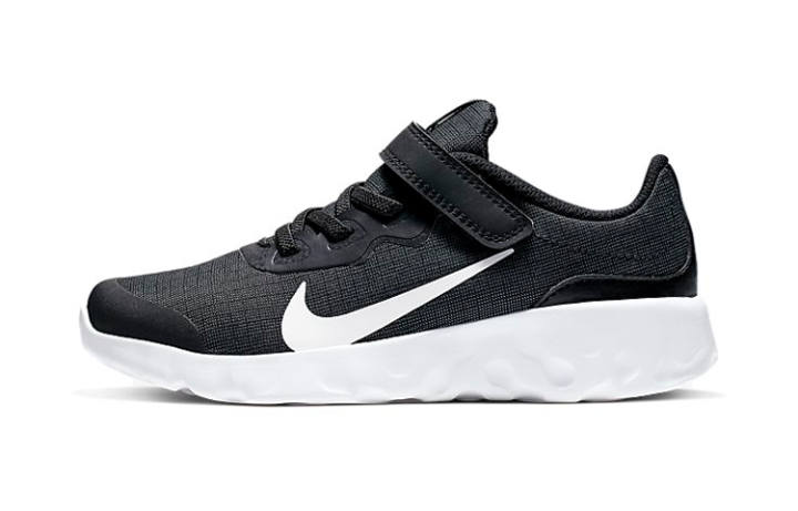 Nike Nike Explore Strada Synthetic Leather, Textile Abrasion Resistant Low top Kids' Running Shoes Black White