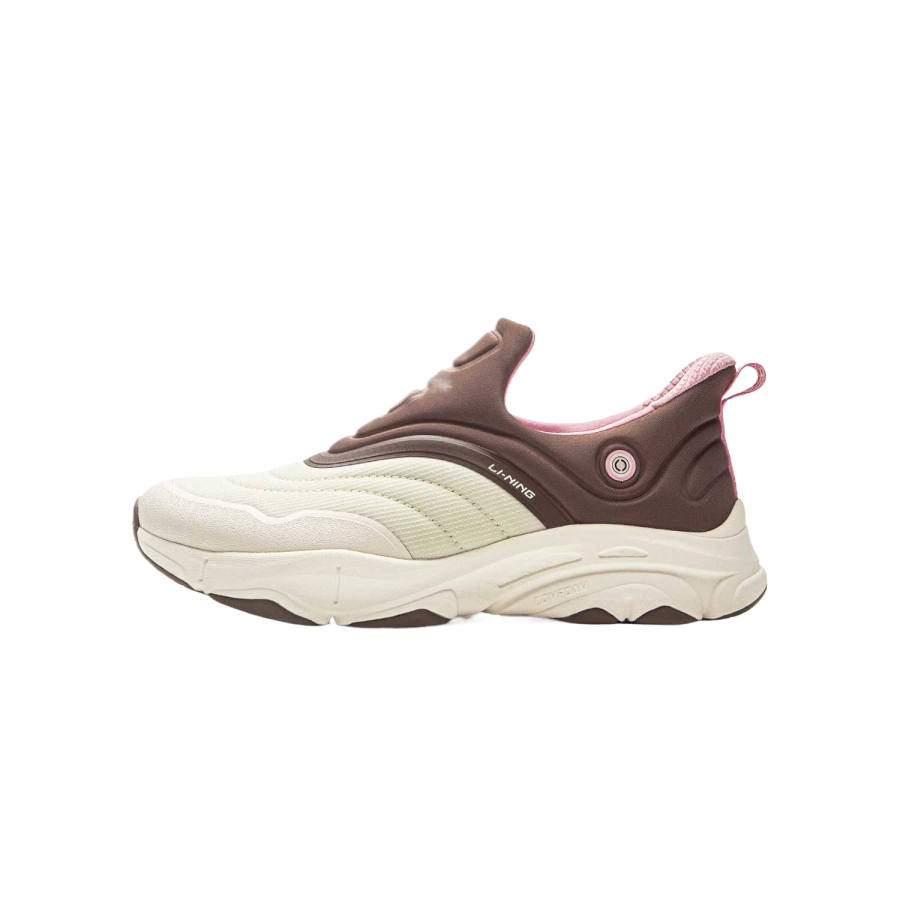 Li-Ning YOUNG Li Ning YOUNG Sportlife Low top Kids Lifestyle Shoes Xuan Paper White/Dark Wood Brown Kids'