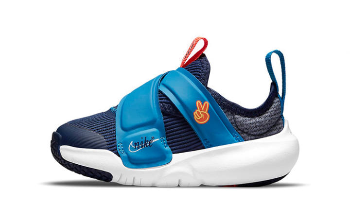 Nike Nike Flex Advance Hook and loop Low top Running Shoes Blue Orange Infant And Toddler