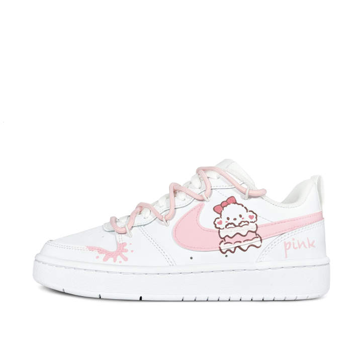 Nike Nike Court Borough Low top Kids' Skateboarding Shoes Pink White Teenagers
