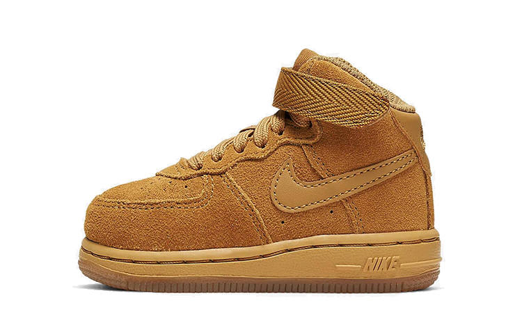 Nike Nike Air Force 1 LV8 3 Cushioning Abrasion Resistant Cushioning, Wear Resistant High top Toddler Shoes Wheat