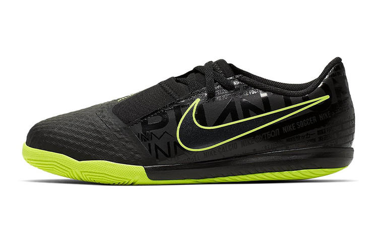 Nike Nike Phantom Venom Slip Resistant Cushioning Abrasion Resistant Low top Kids' Soccer Shoes Black Green Kids'