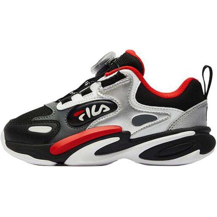 FILA KIDS Fila Whale Rebound Support Low top Kids' Running Shoes Black White Children Aged 3 7 Years Old