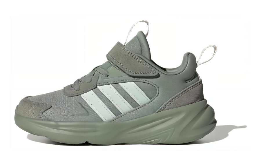 Adidas Neo Ozelle Breathable Anti Kick Low top Kids' Running Shoes Gray Green Kids'