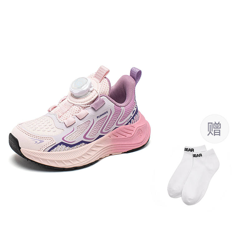 HOBIBEAR Synthetic Leather Low top Kids Lifestyle Shoes Pink Purple Kids'