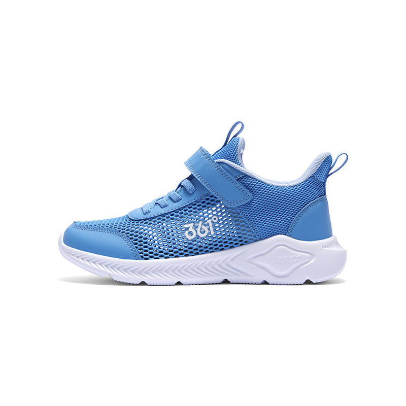 361°KIDS Slip Resistant Cushioning Breathable Low top Running Shoes Blue Mesh Hole Style Teenagers