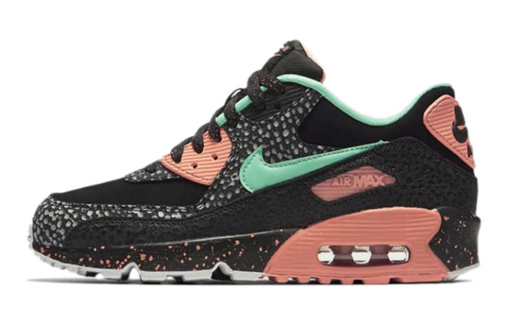 Nike Nike Air Max 90 Safari Black Green Glow Crimson Pulse GS