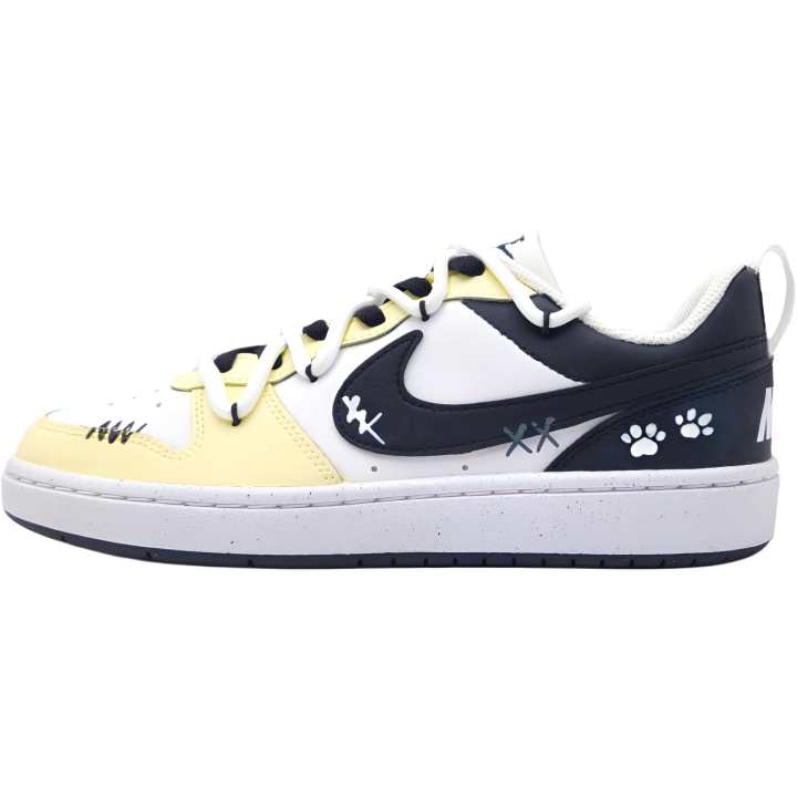 Nike Nike Court Borough Cute Pet Design Attraction Synthetic Leather Slip Resistant Abrasion Resistant Low top