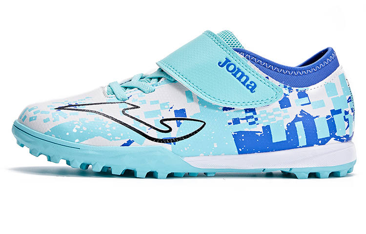Joma Synthetic Leather Slip Resistant Abrasion Resistant Low top Kids' Soccer Shoes Light Blue Kids'