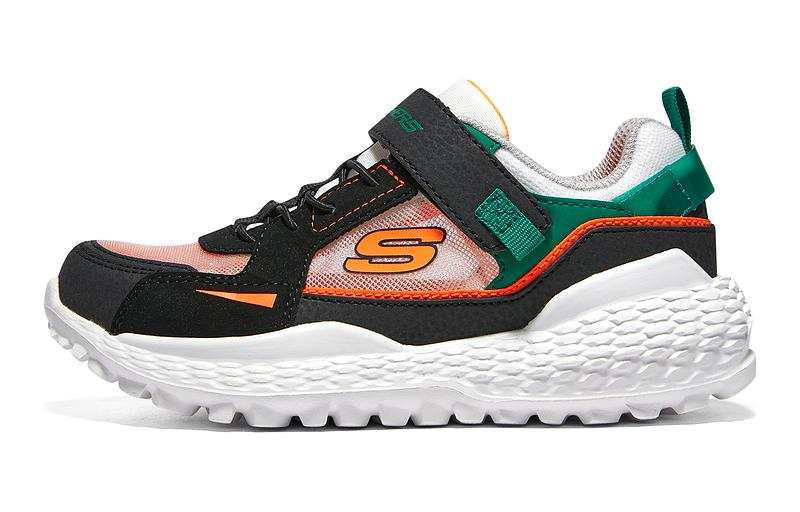Skechers Breathable Low top Kids' Running Shoes Black Green Kids'