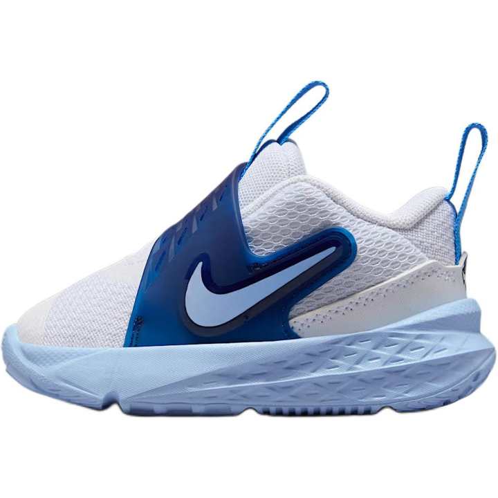 Nike Nike Team Hustle D 12 Slip Resistant Abrasion Resistant Low top Toddler Shoes White Blue Camouflage Blue