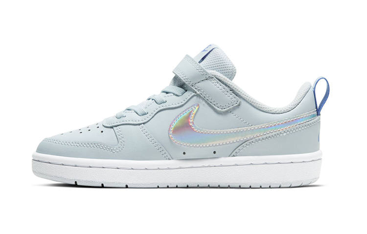 Nike Nike Court Borough Low 2 Cow Leather Low top Kids' Skateboarding Shoes Light Blue Children Aged 3 7 Years Old