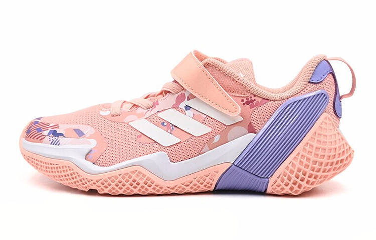 Adidas Adidas 4Uture Rnr CNY El K Breathable And Slip Resistant Low top Kids' Running Shoes Pink White Purple Kids'