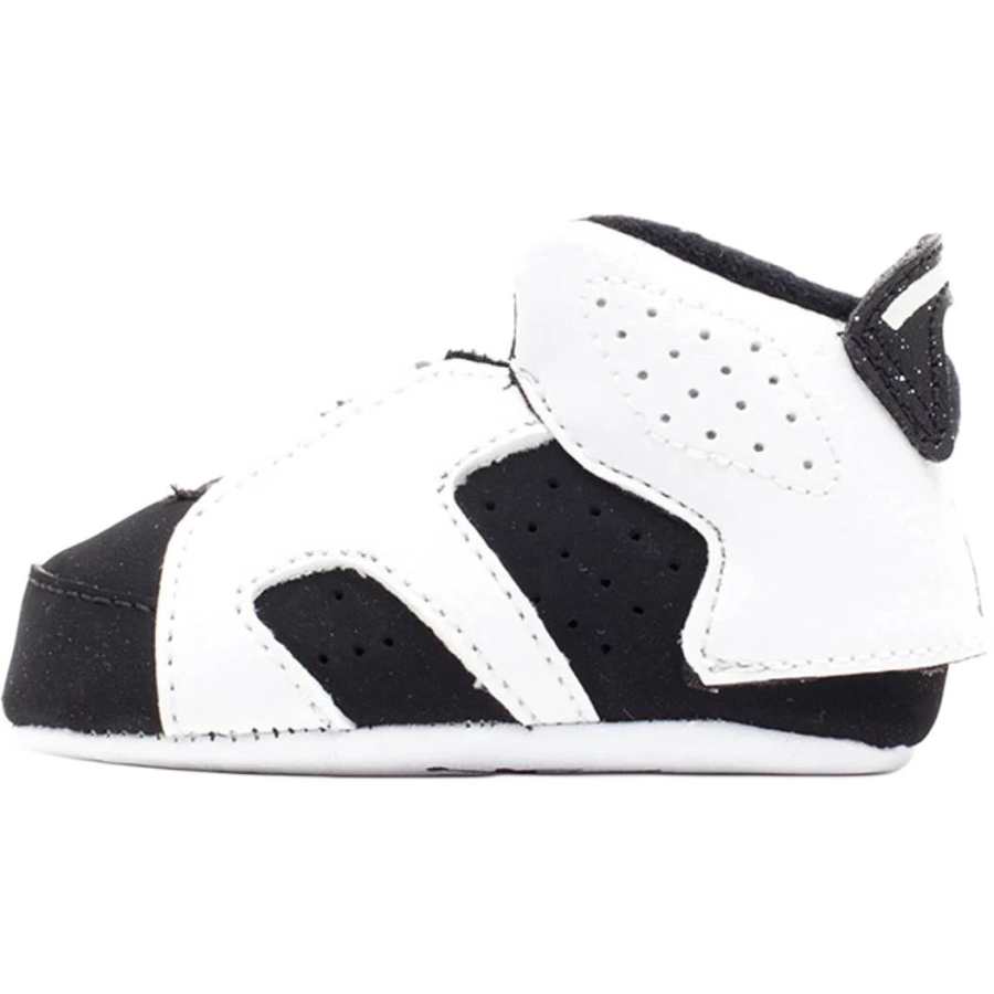 Jordan Jordan Air Jordan 6 Slip Resistant Abrasion Resistant Mid top Children's Basketball Shoes Black White Kids'