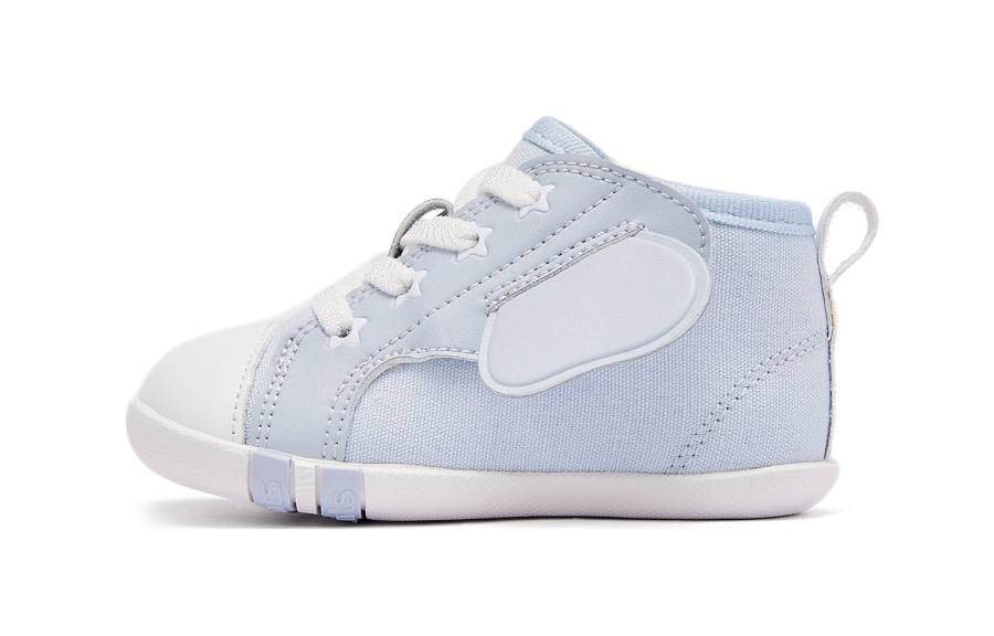 DAVE&BELLA Slip Resistant Abrasion Resistant Support Toddler Shoes Gray Blue Infant And Toddler