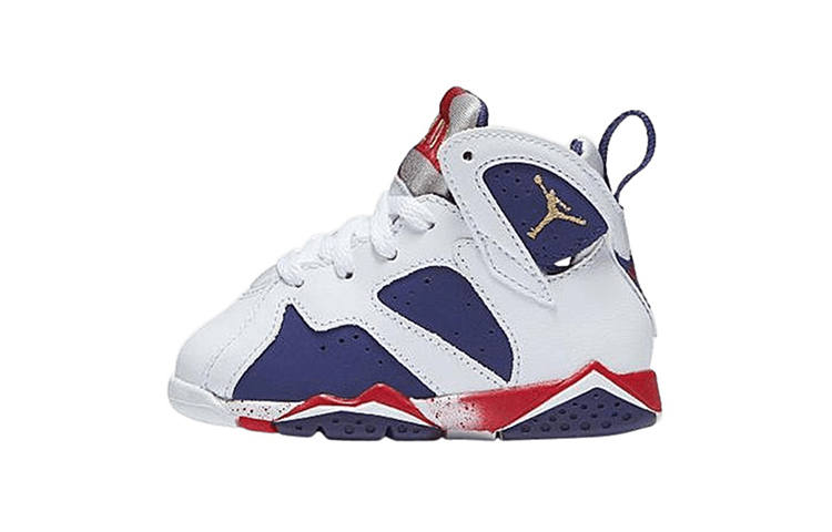 Jordan Jordan Air Jordan 7 Sweater High top Toddler Shoes White Blue Infant And Toddler