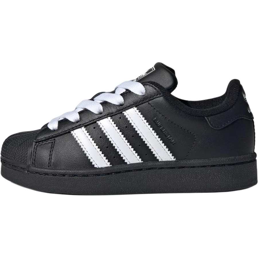 Adidas Originals Superstar 2 Abrasion Resistant Low top Kids' Skateboarding Shoes Black Kids'