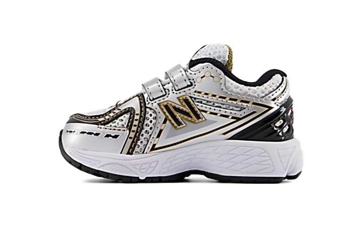 New Balance New Balance 1906 HOOK & LOOP Comfortable Cushioning Abrasion Resistant Low top Toddler Shoes Gold Silver