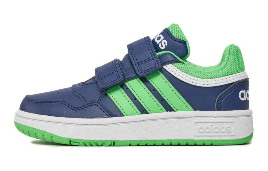 Adidas Neo Hoops 3.0 Cushioning, Wear Resistant Low top Kids' Skateboarding Shoes Blue Green Kids'