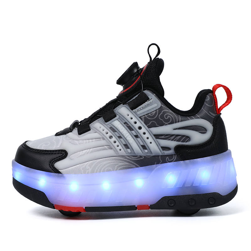 BKG Breathable Kids Lifestyle Shoes Black Gray Red Kids'
