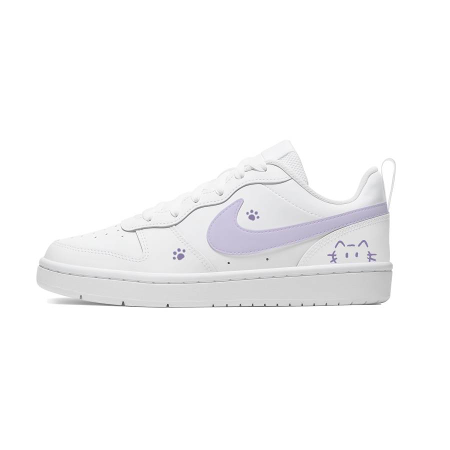Nike Nike Court Borough Kitten Purple Slip Resistant Abrasion Resistant Low top Kids' Skateboarding Shoes Unisex