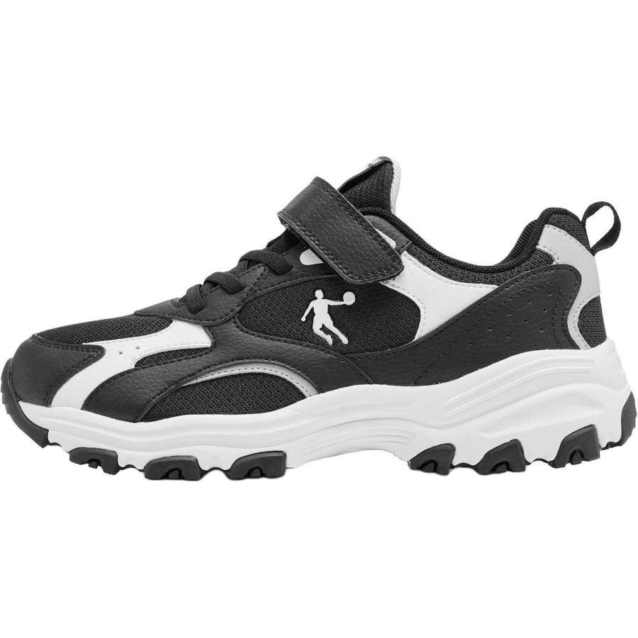 QIAODAN Soft And Comfortable Low top Casual Shoes Black/Jordan White Teenagers