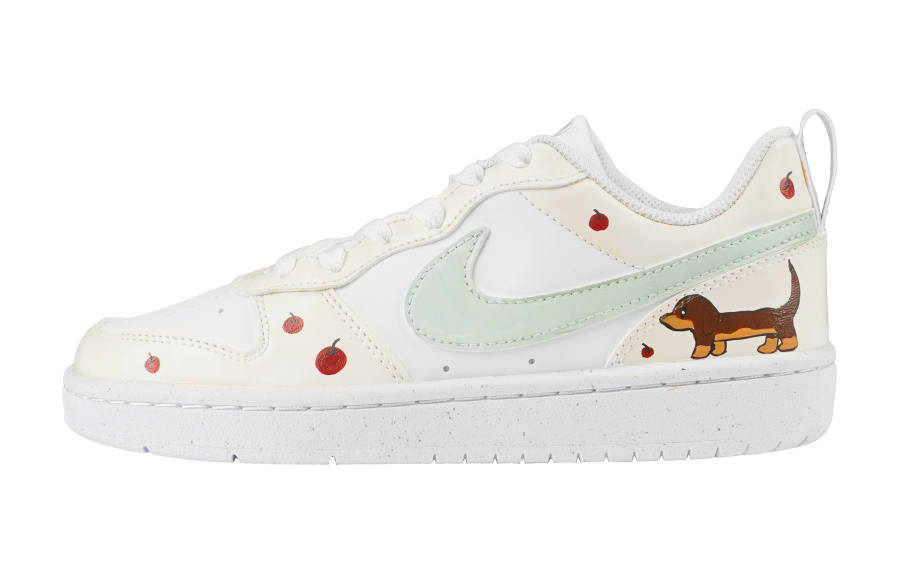 Nike Nike Court Borough 2 Low Synthetic Leather Slip Resistant Abrasion Resistant Low top Kids' Skateboarding Shoes