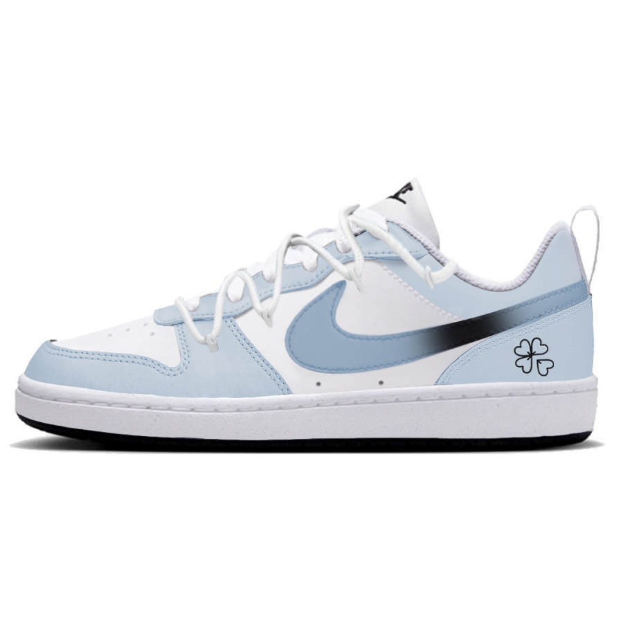 Nike Nike Court Borough Yulan Magnolia Synthetic Leather Slip Resistant Abrasion Resistant Low top Kids' Skateboarding Shoes