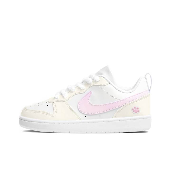 Nike Nike Court Borough Cherry Blossom Cat Paw Synthetic Leather Cushioning Abrasion Resistant Cushioning, Wear Resistant