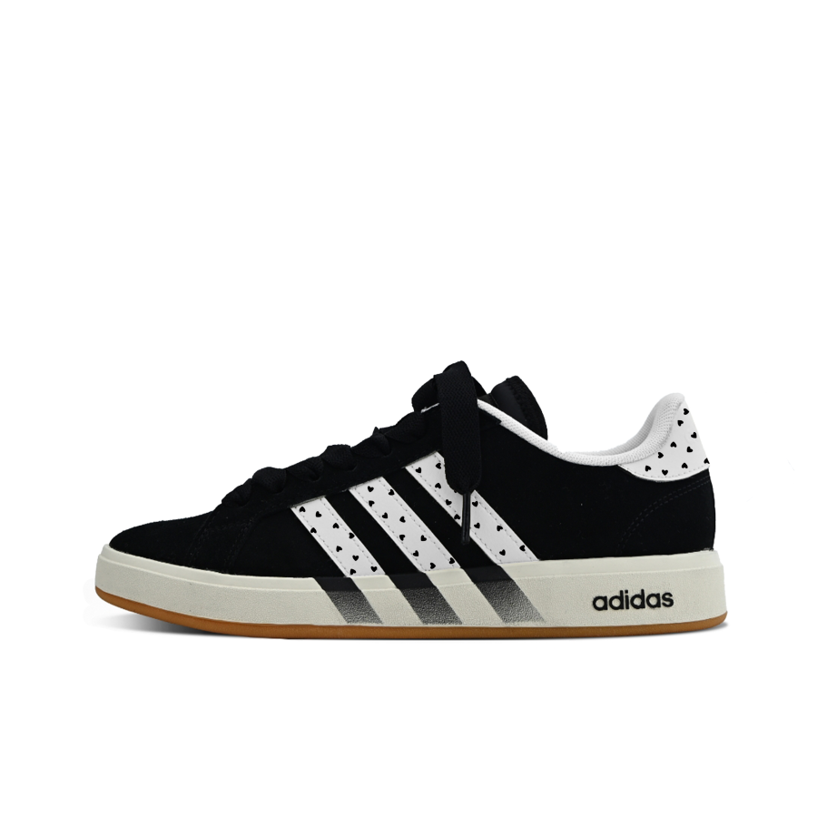 Adidas Adidas Grand Court Base 00s Heart Spot Abrasion Resistant Low top Skateboard Shoes Unisex Black White