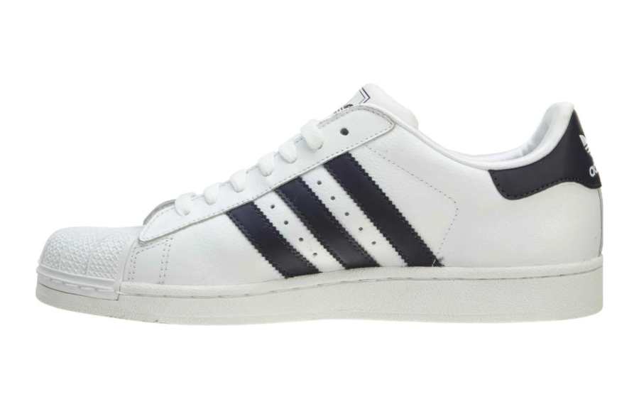 Adidas Adidas Superstar 2 J Cushioning Abrasion Resistant Breathable Low top Kids' Skateboarding Shoes Black White Teenagers