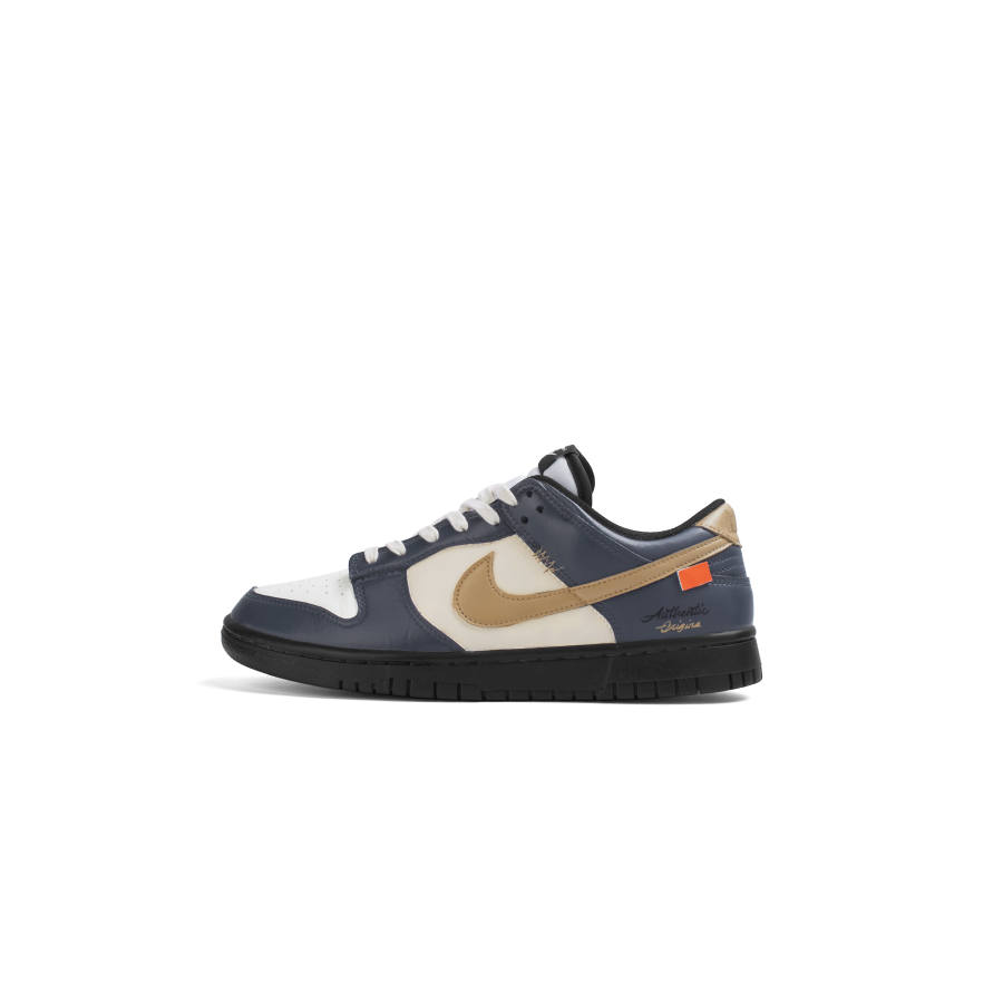 Nike Nike Dunk Flower's Trace Of Ink Leather Slip Resistant Lightweight Cushioning Low top Kids' Skateboarding Shoes