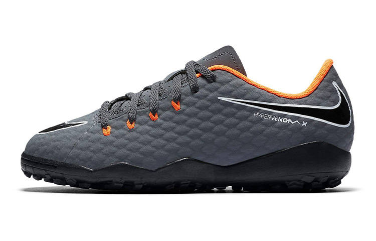 Nike Nike Hypervenom Phelon JR PhantomX 3 Academy TF Low top Grassland Soccer Shoes Gray Kids'