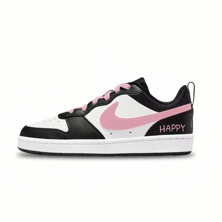 Nike Nike Court Borough HAPPY Synthetic Leather Abrasion Resistant Abrasion Resistant Low top Kids' Skateboarding Shoes