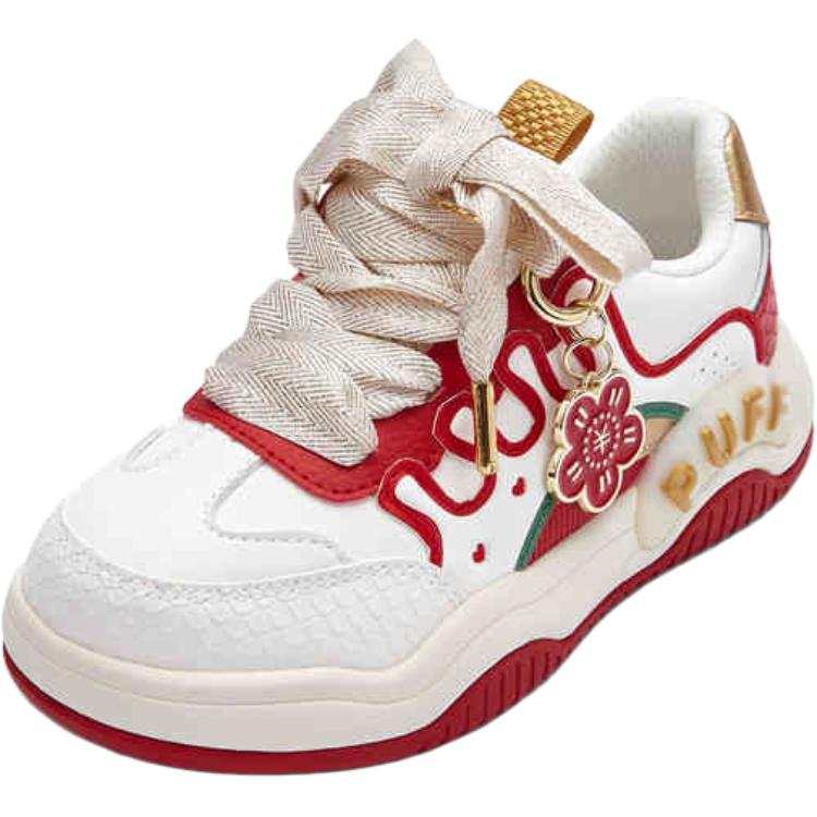BALABALA Anti Kick Cushioning Anti Kick Cushioning Low top Kids' Skateboarding Shoes White Red