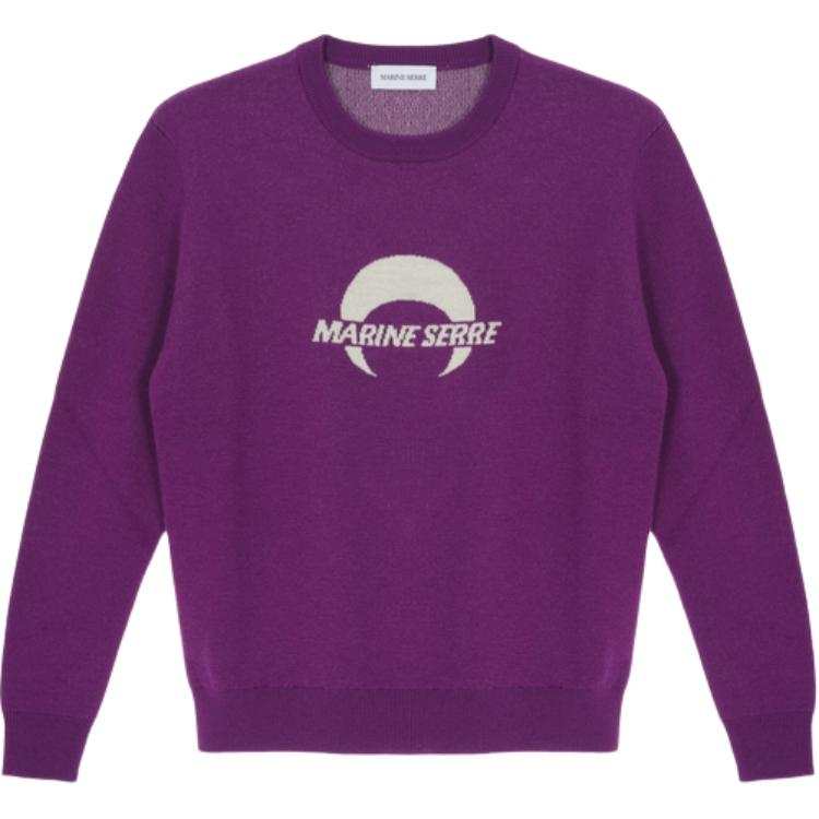 Marine Serre merino wool crew-neck sweater