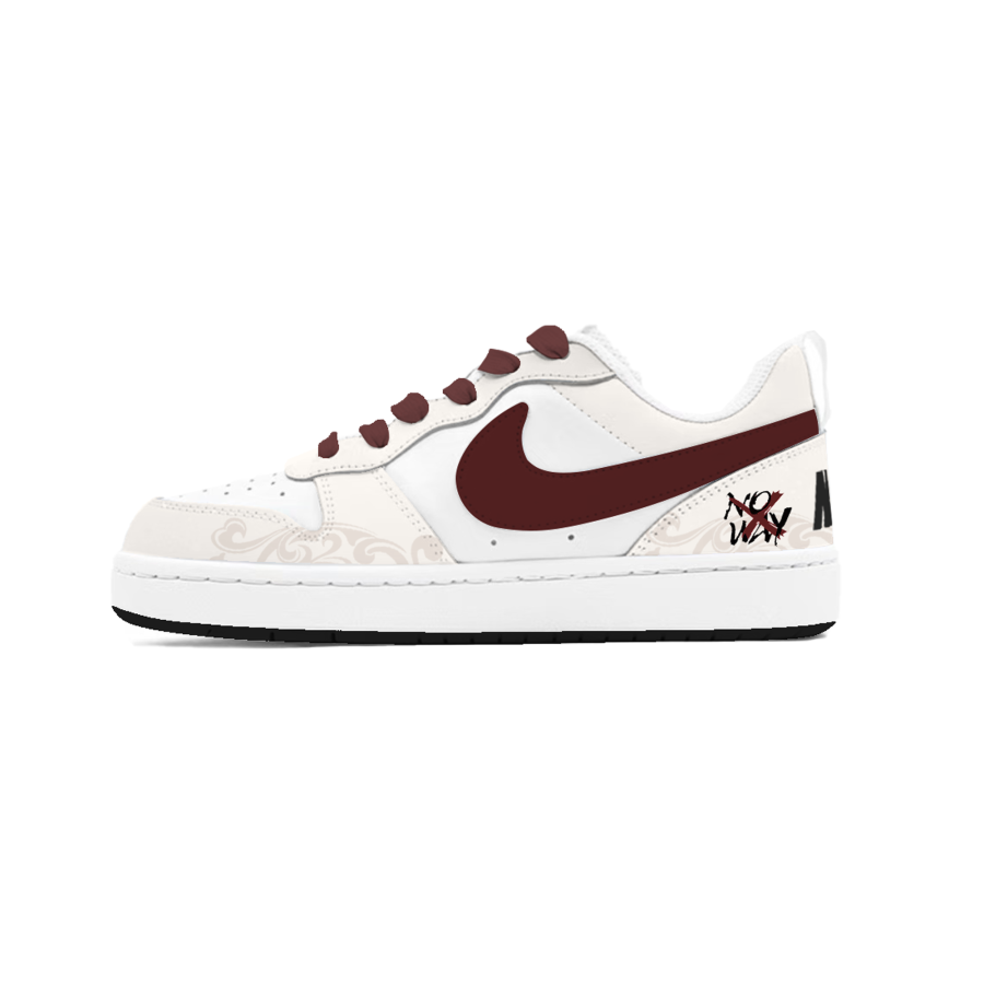 Nike Nike Court Borough Lemon Joy Synthetic Leather Abrasion Resistant Abrasion Resistant Low top Kids' Skateboarding Shoes