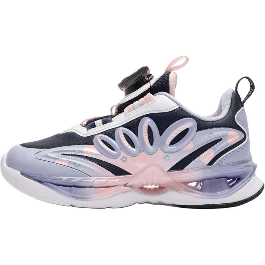 QIAODAN Comfortable And Trendy Slip Resistant Cushioning Slip Resistant Cushioning Low top Kids' Running Shoes Blue