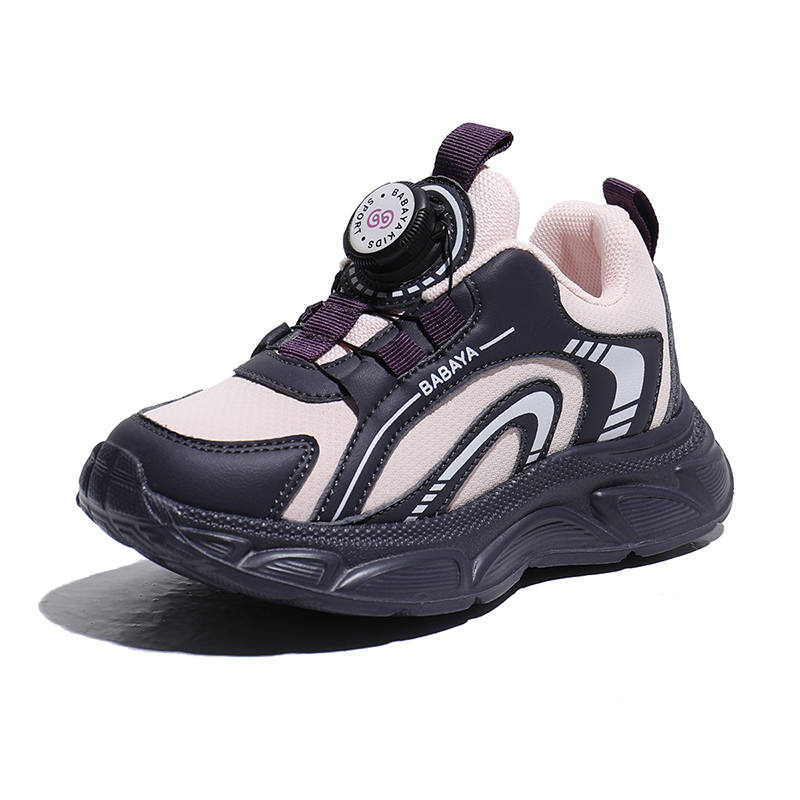 Babaya Synthetic Leather Slip Resistant And Breathable Slip Resistant And Breathable Low top Kids' Running Shoes Kids'