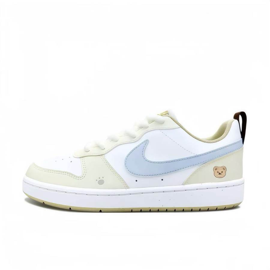 Nike Nike Court Borough COURT BORO Synthetic Leather Slip Resistant Abrasion Resistant Low top Kids' Skateboarding Shoes