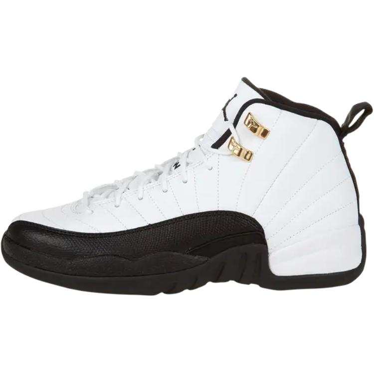 Jordan Jordan Air Jordan 12 Abrasion Resistant Low top Children's Basketball Shoes White Teenagers