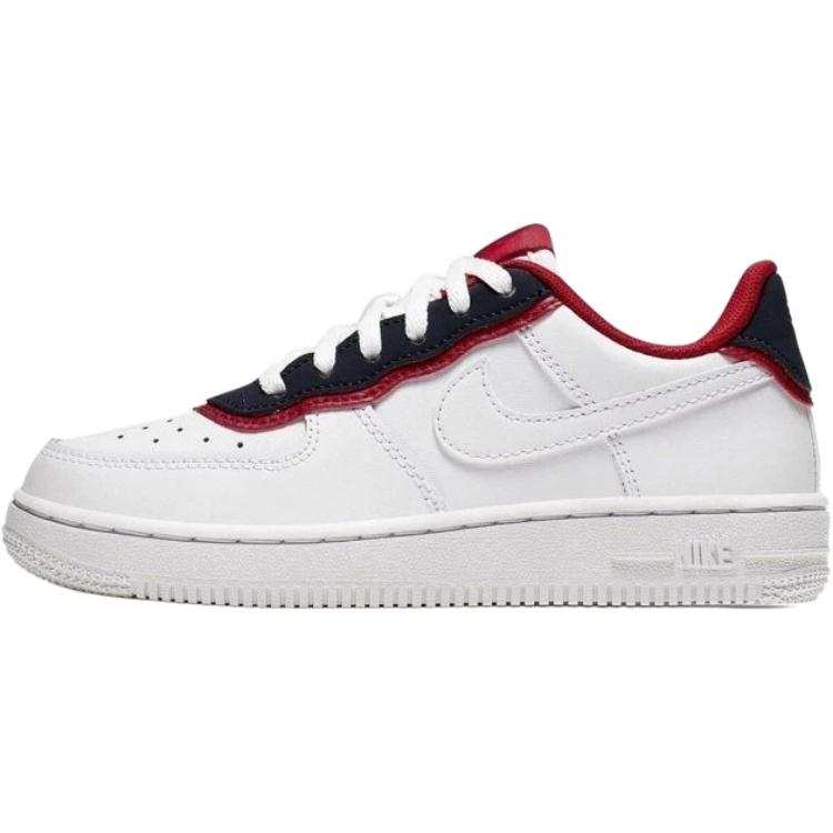 Nike Nike Air Force 1 Abrasion Resistant Low top Kids' Skateboarding Shoes White Children Aged 3 7 Years Old