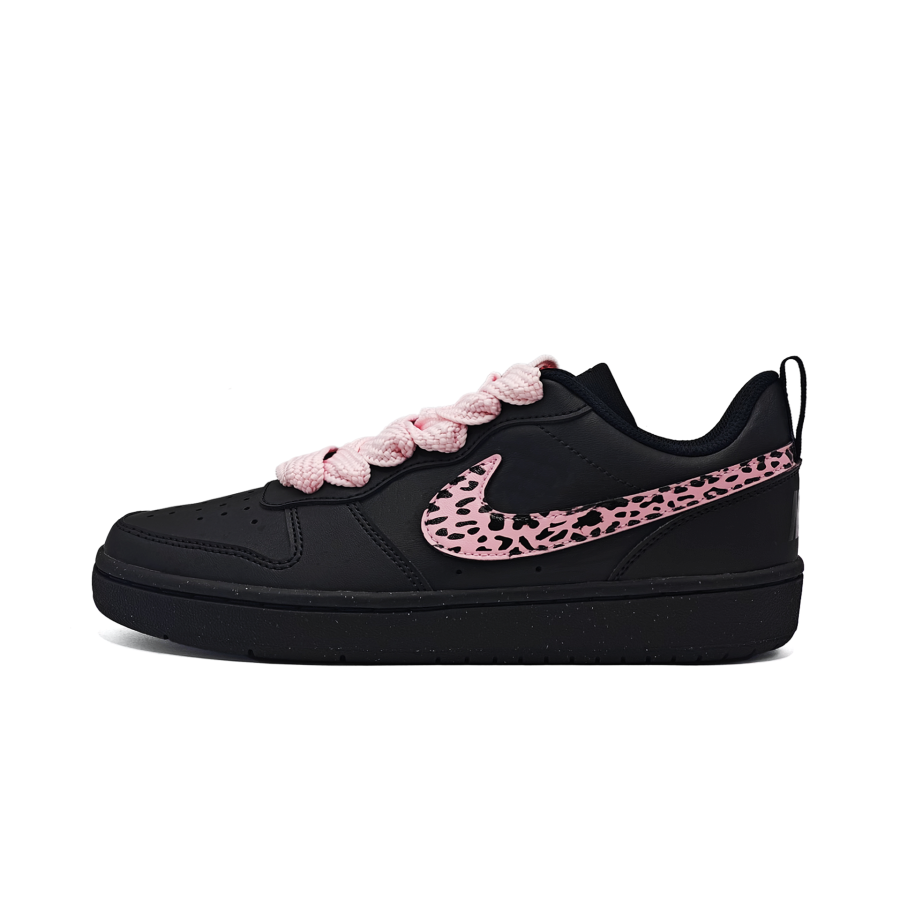Nike Nike Court Borough Remote Thousand Miles Leather Slip Resistant Low top Kids' Skateboarding Shoes Pink Teenagers