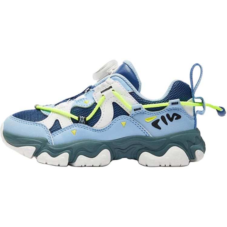 FILA KIDS BOA Slip Resistant Abrasion Resistant Low top Kids' Running Shoes Blue Children Aged 3 7 Years Old